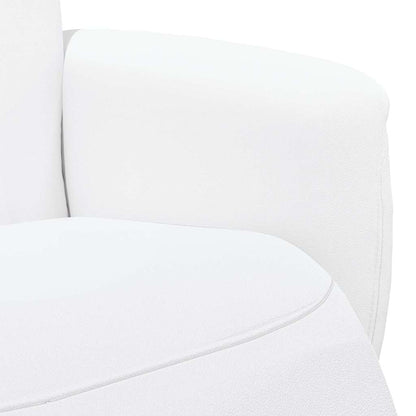 Massage Recliner Chair White Faux Leather