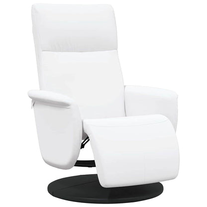 Massage Recliner Chair White Faux Leather