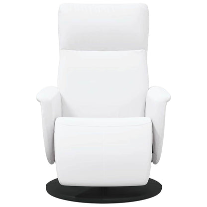 Massage Recliner Chair White Faux Leather