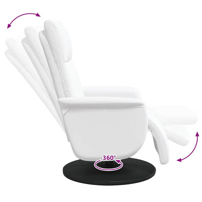 Massage Recliner Chair White Faux Leather