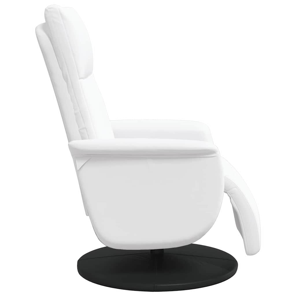 Massage Recliner Chair White Faux Leather