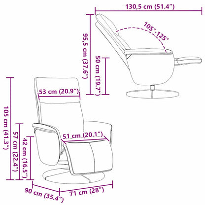 Massage Recliner Chair White Faux Leather