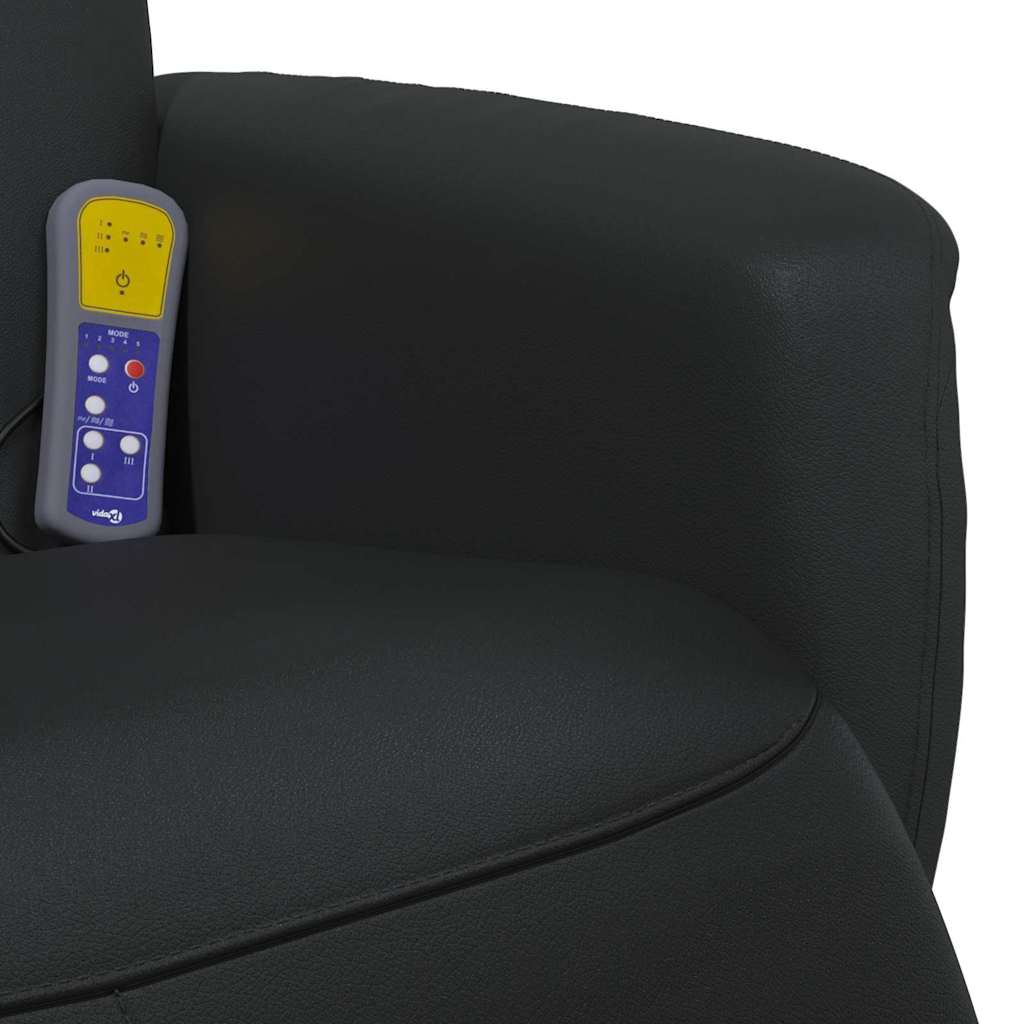 Massage Recliner Chair Black 71 x 90 x 105 cm Faux Leather