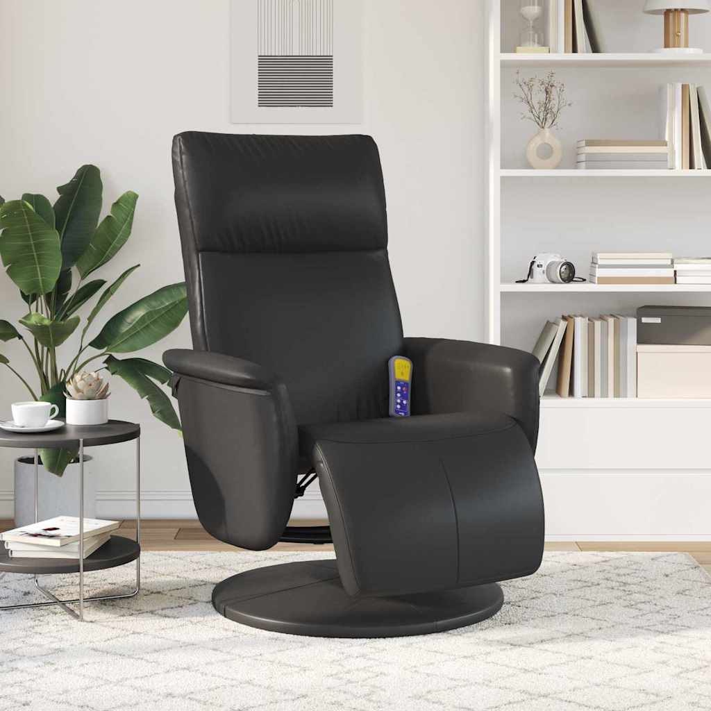 Massage Recliner Chair Black 71 x 90 x 105 cm Faux Leather