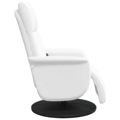 Massage Recliner Chair White 71 x 90 x 105 cm Faux Leather