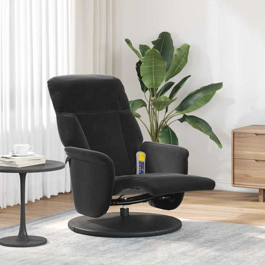 Massage Recliner Chair Black 91 x 71 x 105 cm Velvet