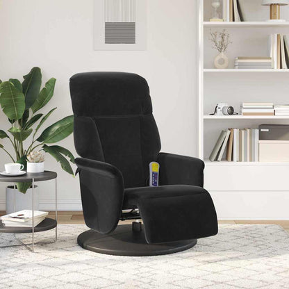 Massage Recliner Chair Black 91 x 71 x 105 cm Velvet