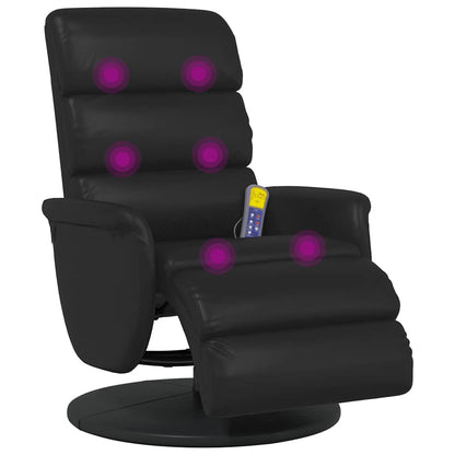 Massage Recliner Chair Black 71 x 98 x 106 cm Faux Leather