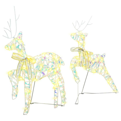 LED Reindeers 4 pcs 80 LEDs Multicoulur 44 x 18 x 65.5 cm PET