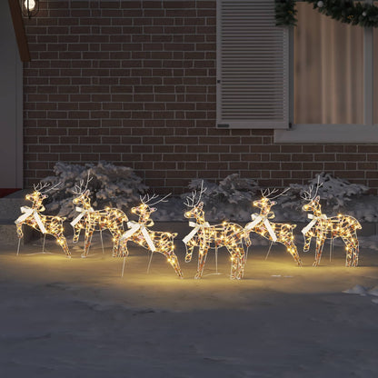 Christmas Reindeer 6 pcs 180 LEDs Warm White