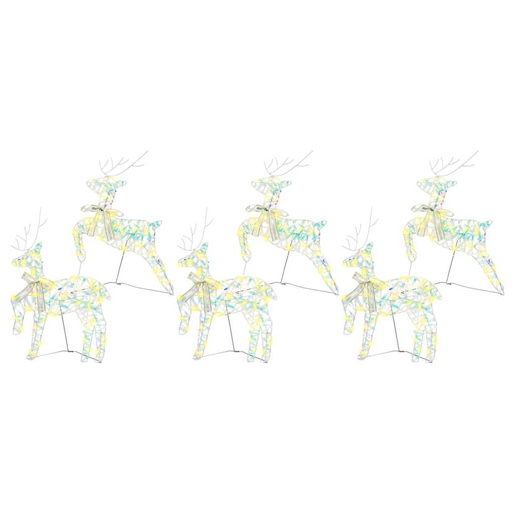 Christmas Reindeer 6 pcs 180 LEDs Warm White