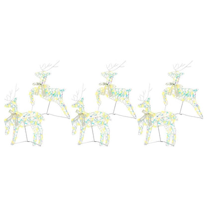 Christmas Reindeer 6 pcs 180 LEDs Warm White