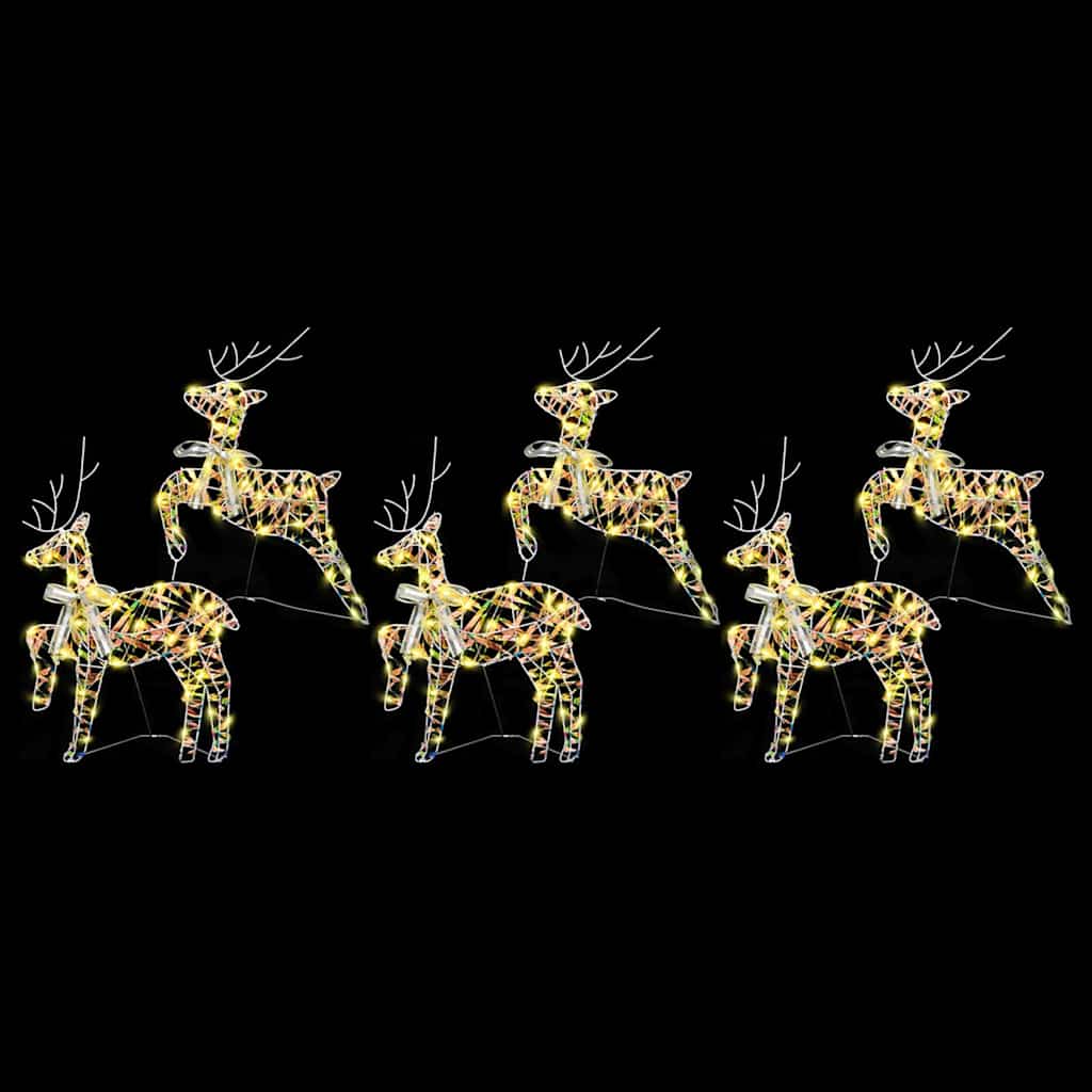 Christmas Reindeer 6 pcs 180 LEDs Warm White