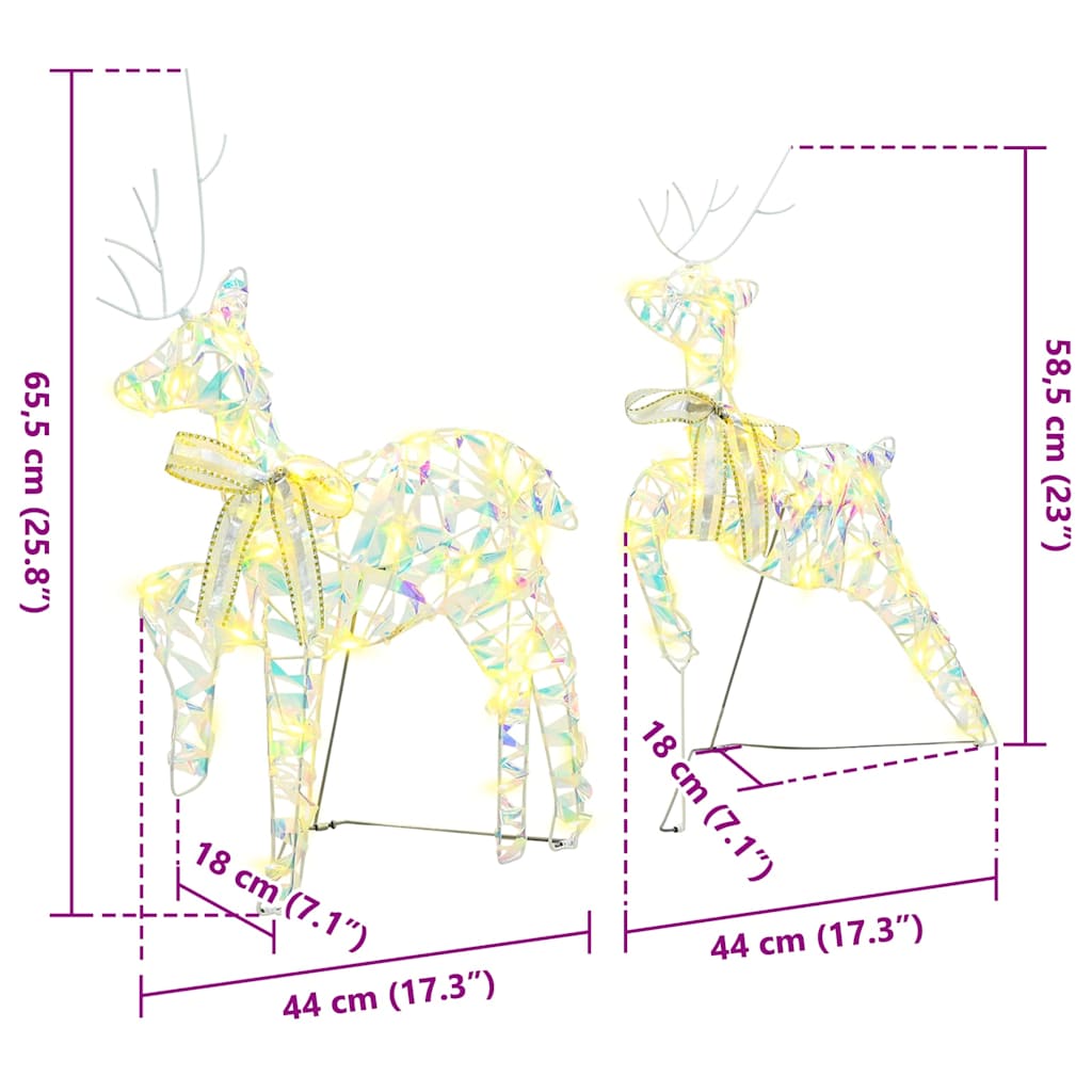 Christmas Reindeer 6 pcs 180 LEDs Warm White