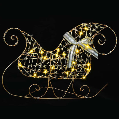 LED Reindeers 5 pcs 40 LEDs Gold 44 x 18 x 65.5 cm PET