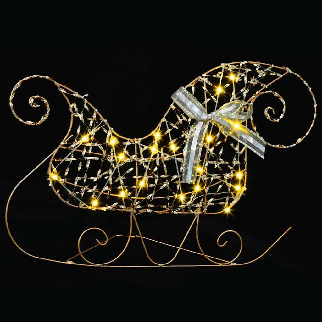 LED Reindeers 7 pcs 40 LEDs Gold 44 x 18 x 65.5 cm PET