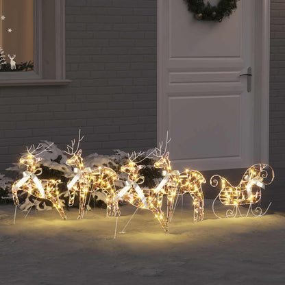 LED Reindeers 5 pcs 40 LEDs Multicoulur 42 x 15 x 64 cm PET