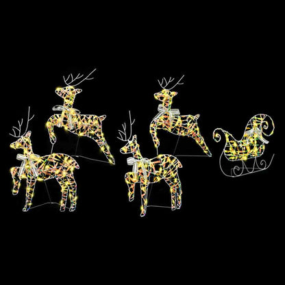 LED Reindeers 5 pcs 40 LEDs Multicoulur 42 x 15 x 64 cm PET