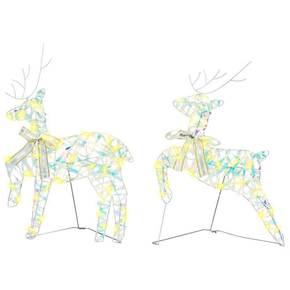 LED Reindeers 5 pcs 40 LEDs Multicoulur 42 x 15 x 64 cm PET