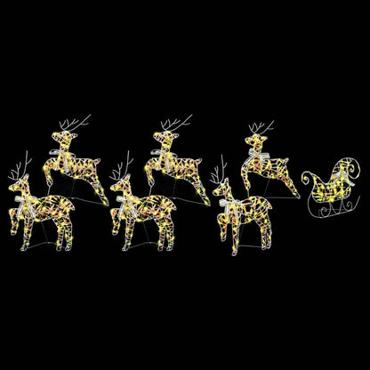 LED Reindeers 7 pcs 40 LEDs Multicoulur 42 x 15 x 64 cm PET