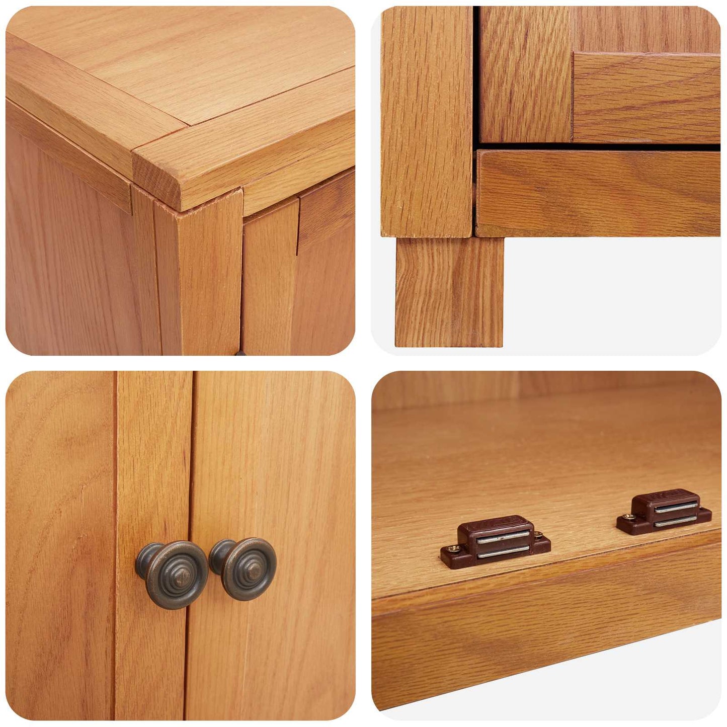 Storage Furniture Set with Storage Brown Engineered wood