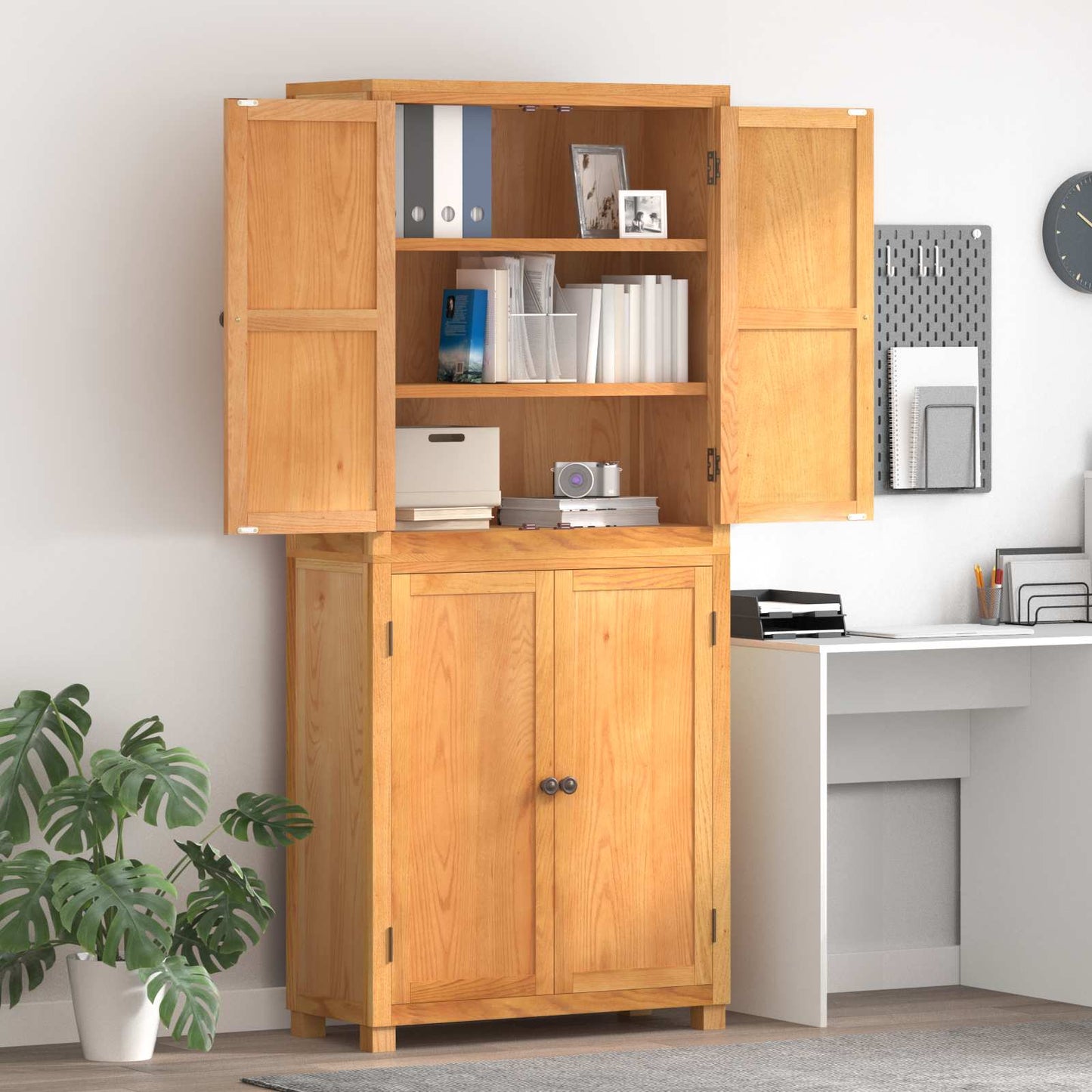 Storage Furniture Set with Storage Brown Engineered wood