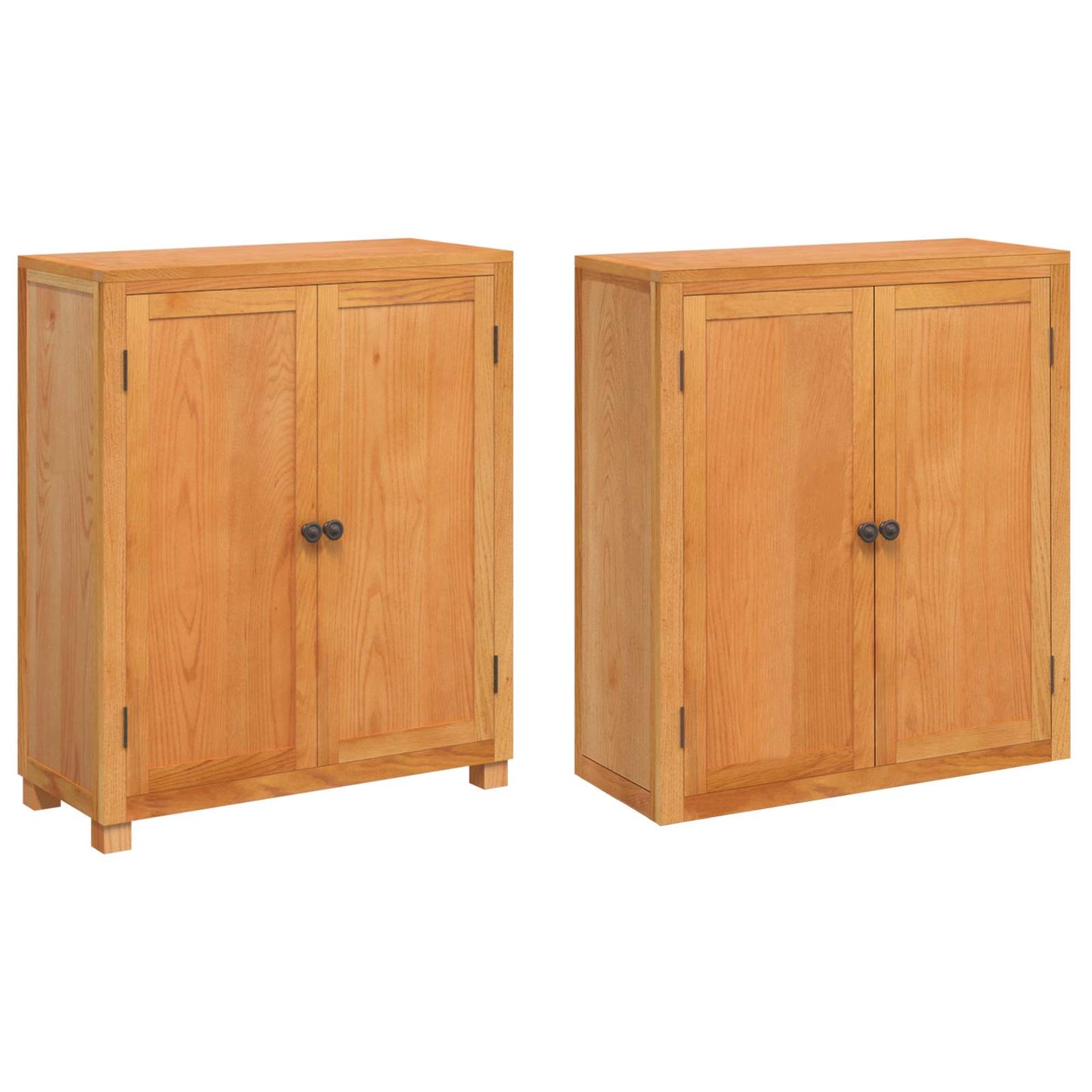 Storage Furniture Set with Shelf 2 pcs Natural 80 x 35 x 185 cm