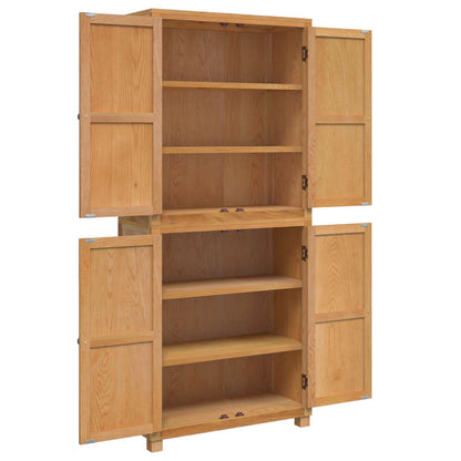 Storage Furniture Set with Shelf 2 pcs Natural 80 x 35 x 185 cm