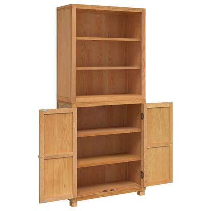 Storage Furniture Set with Shelf 2 pcs Natural 80 x 35 x 185 cm