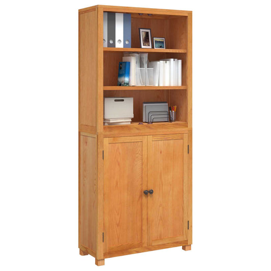 Storage Furniture Set with Shelf 2 pcs Natural 80 x 35 x 185 cm