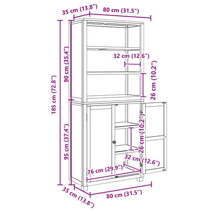 Storage Furniture Set with Storage Brown Engineered wood
