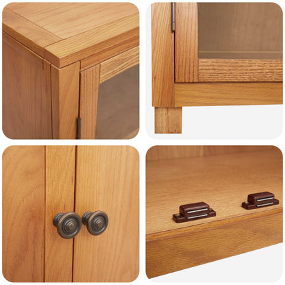 Storage Furniture Set 2 pcs Natural Engineered Wood and Oak