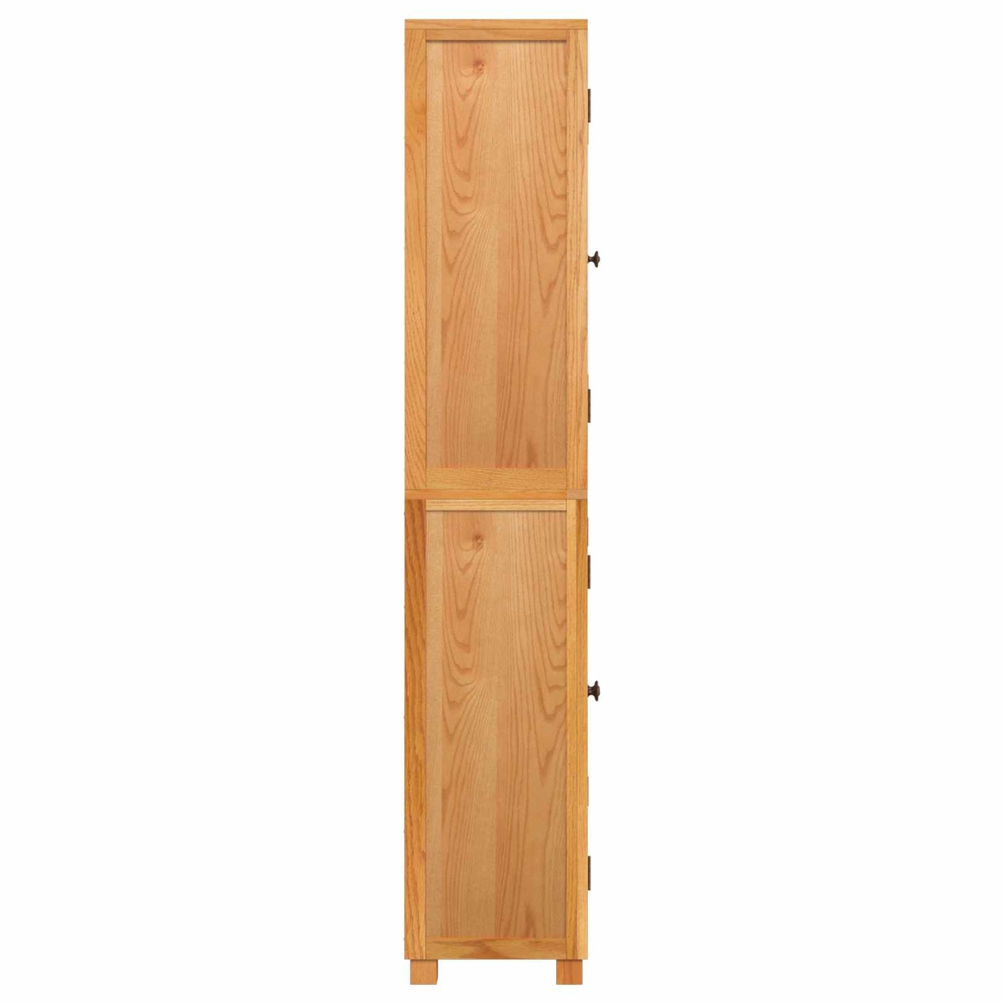 Storage Furniture Set with Shelf 2 pcs Natural Solid Oak Wood