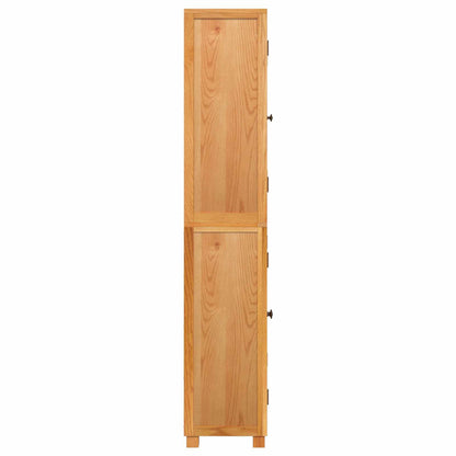Storage Furniture Set with Shelf 2 pcs Natural Solid Oak Wood