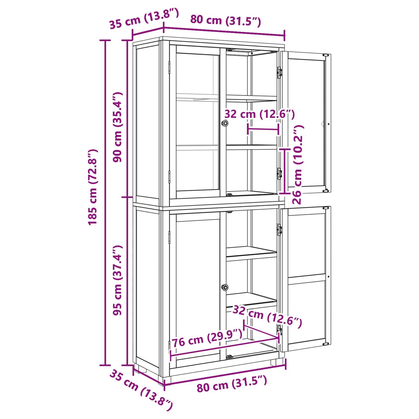 Storage Furniture Set 2 pcs Natural Engineered Wood and Oak