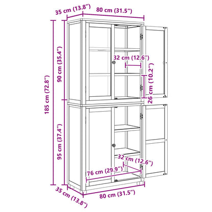 Storage Furniture Set 2 pcs Natural Engineered Wood and Oak