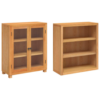 Storage Furniture Set with Shelf 2 pcs Natural 80 x 35 x 185 cm