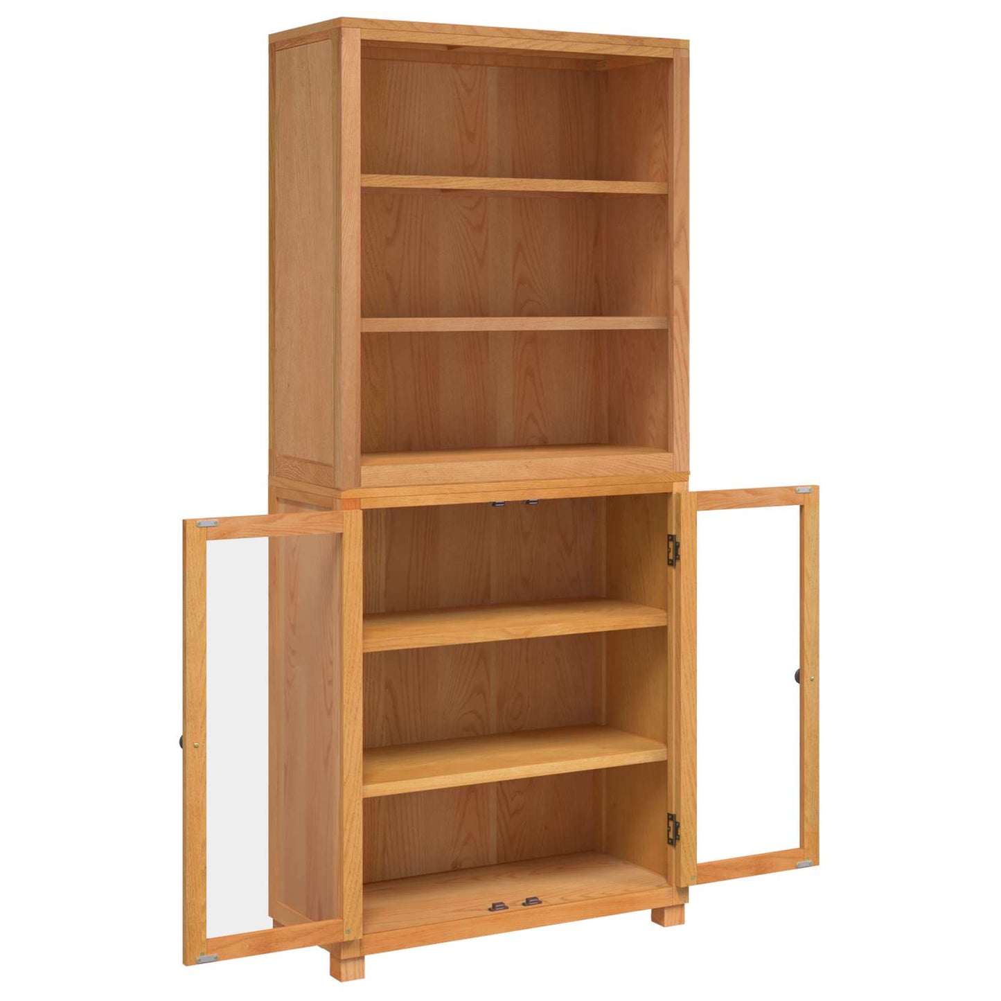 Storage Furniture Set with Shelf 2 pcs Natural 80 x 35 x 185 cm