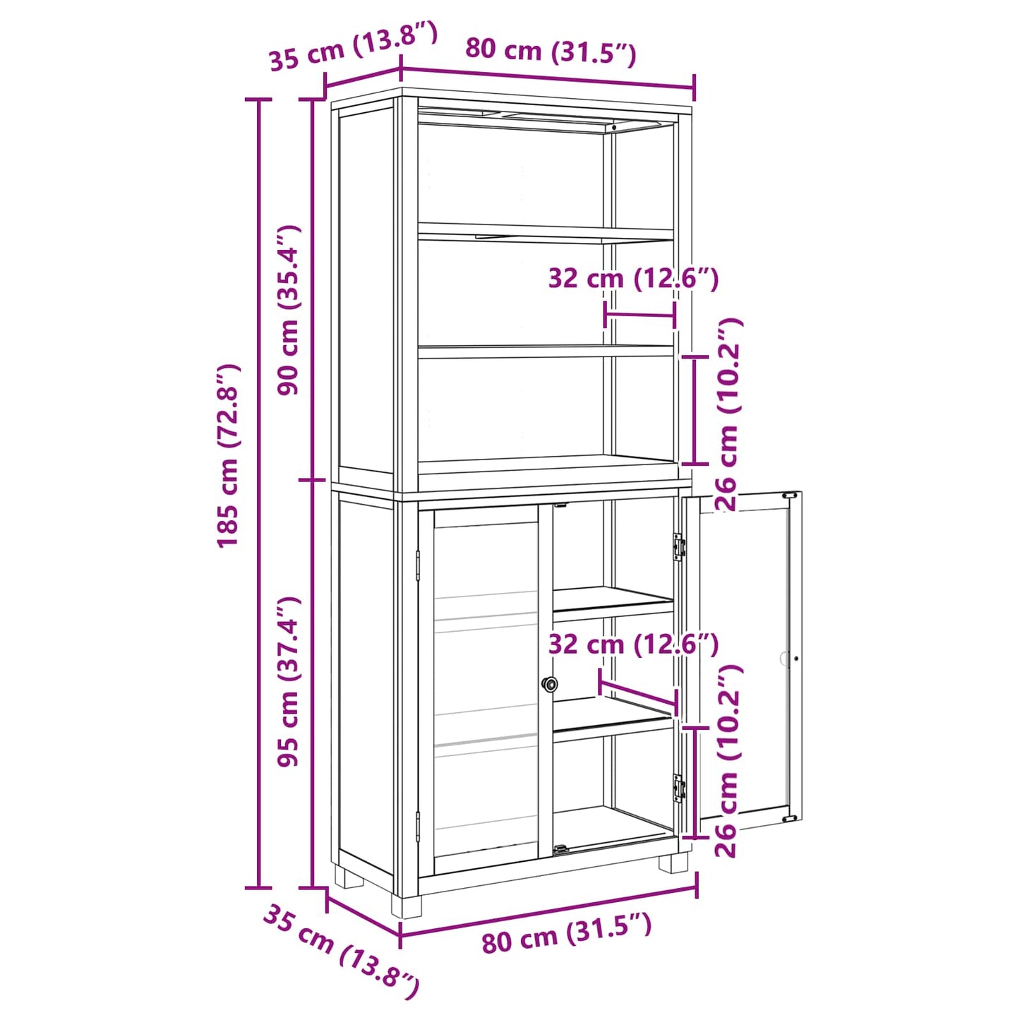 Storage Furniture Set with Storage Brown Engineered wood