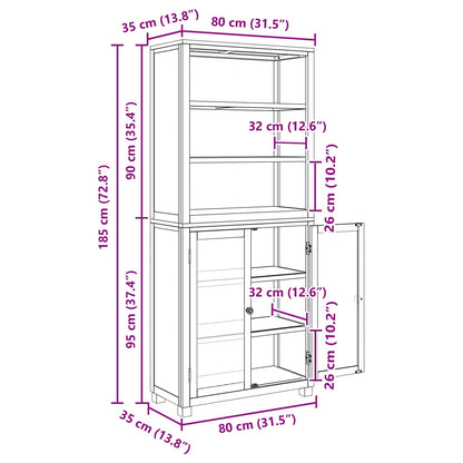 Storage Furniture Set with Storage Brown Engineered wood