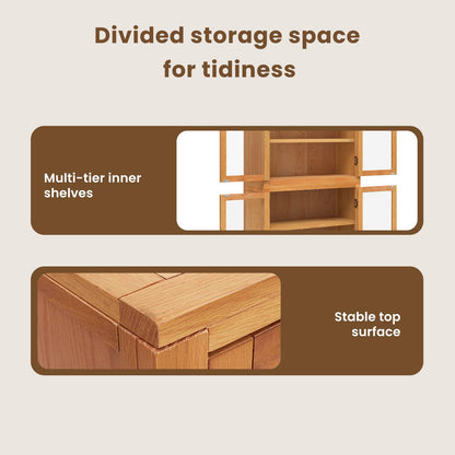 Storage Furniture Set with Shelf 2 pcs Natural 80 x 35 x 185 cm