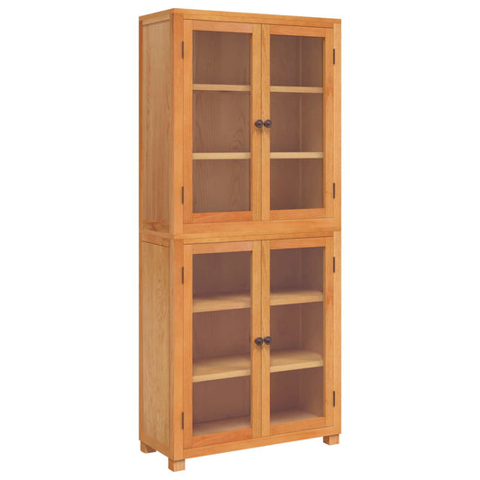 Storage Furniture Set with Shelf 2 pcs Natural 80 x 35 x 185 cm