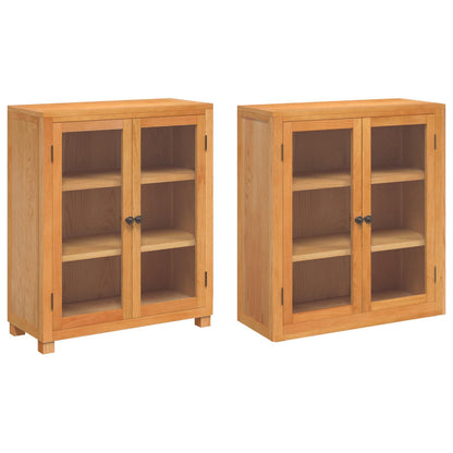 Storage Furniture Set with Shelf 2 pcs Natural 80 x 35 x 185 cm