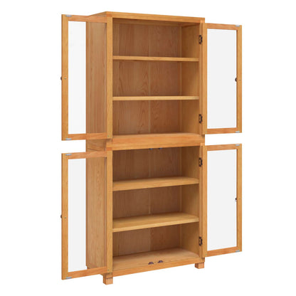 Storage Furniture Set with Shelf 2 pcs Natural 80 x 35 x 185 cm