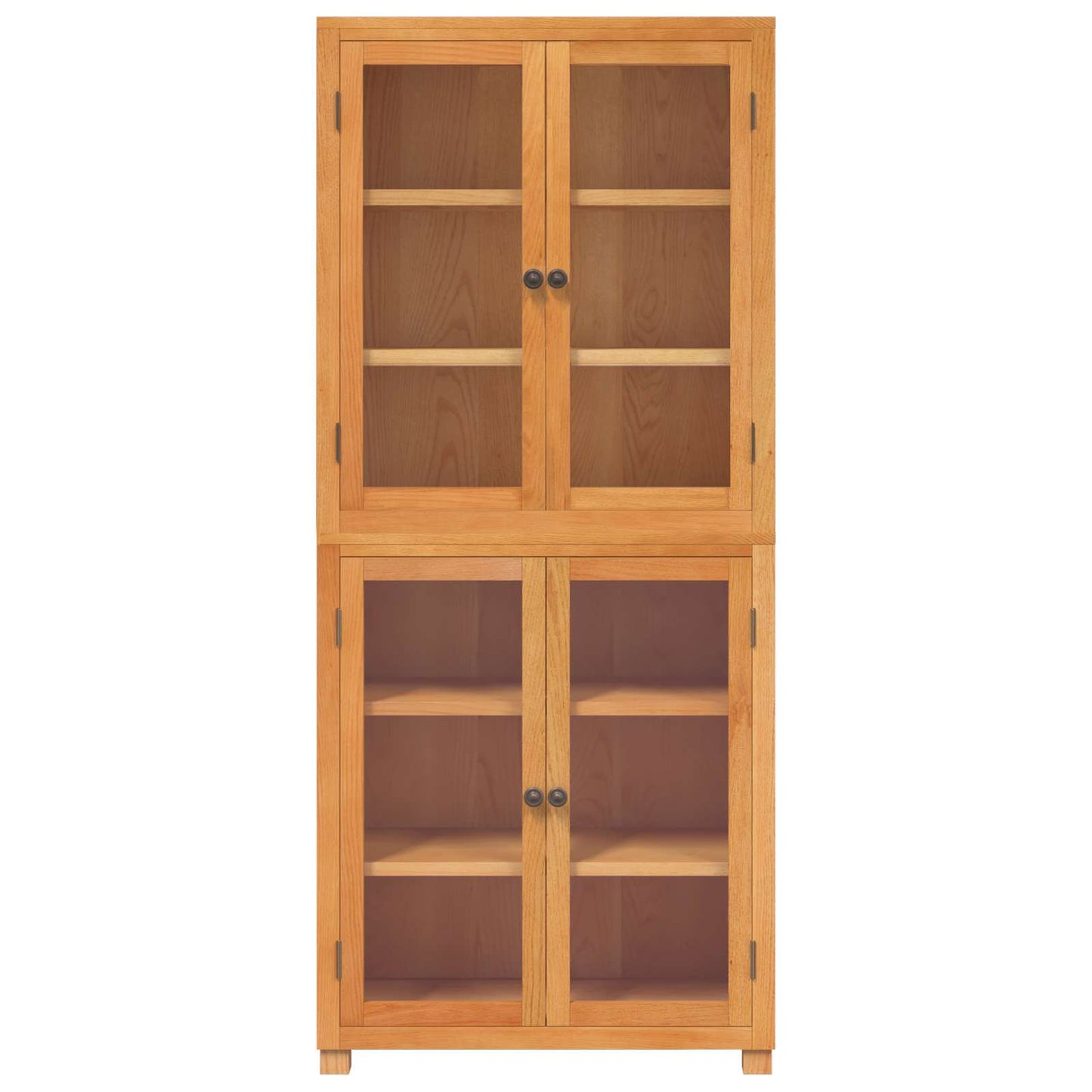 Storage Furniture Set with Shelf 2 pcs Natural 80 x 35 x 185 cm
