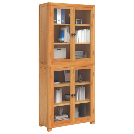 Storage Furniture Set with Shelf 2 pcs Natural 80 x 35 x 185 cm