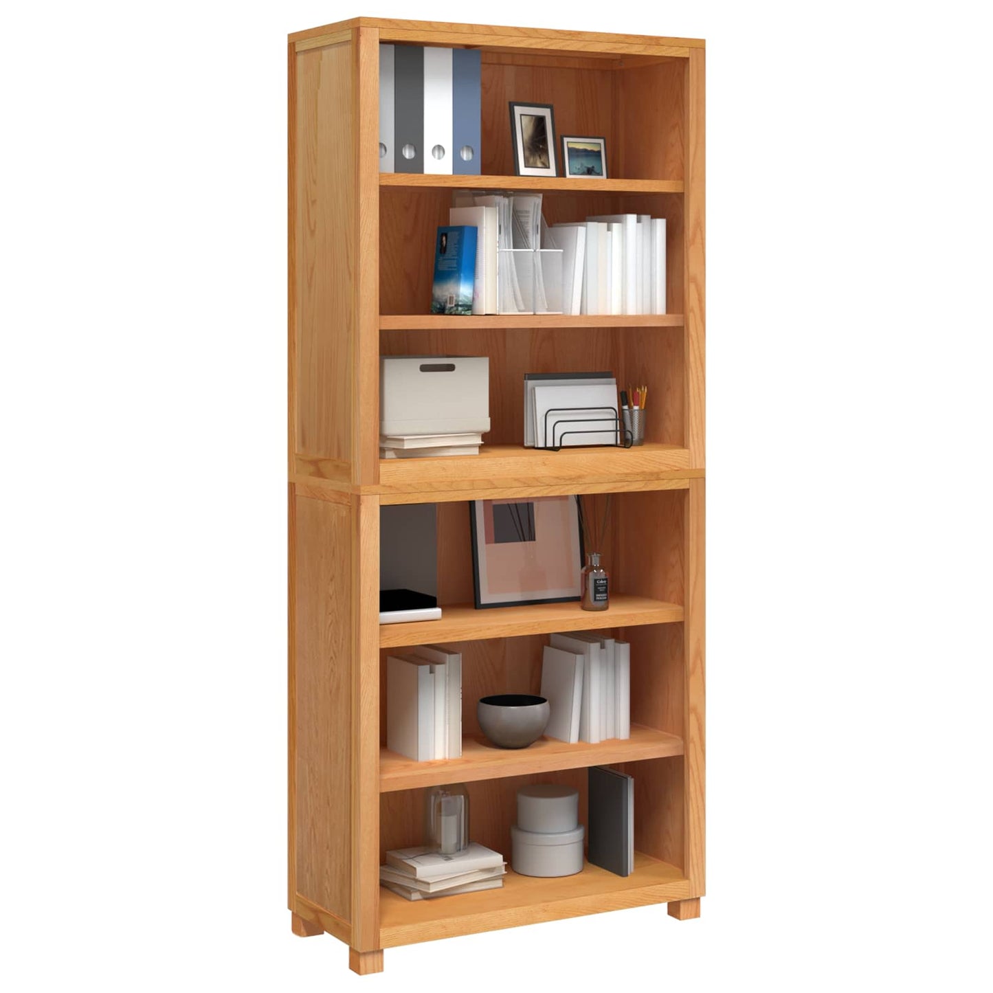 Storage Furniture Set with Shelf 2 pcs Natural 80 x 35 x 185 cm