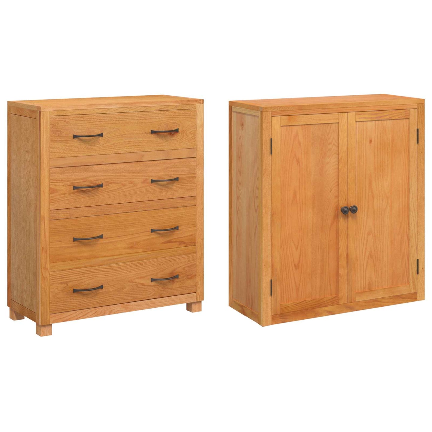 Storage Furniture Set with Drawer Brown Engineered wood