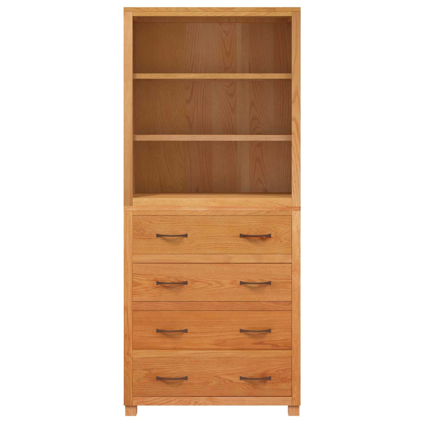 Storage Furniture Set with Shelf 2 pcs Natural 80 x 35 x 185 cm