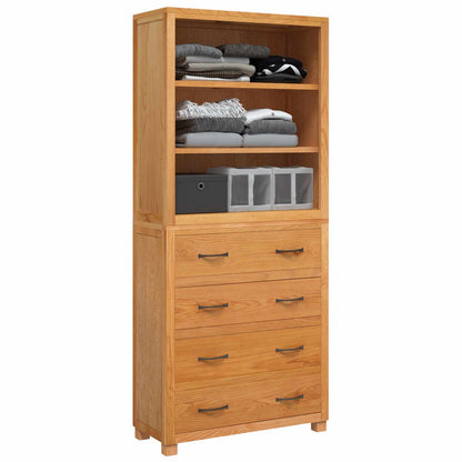 Storage Furniture Set with Shelf 2 pcs Natural 80 x 35 x 185 cm